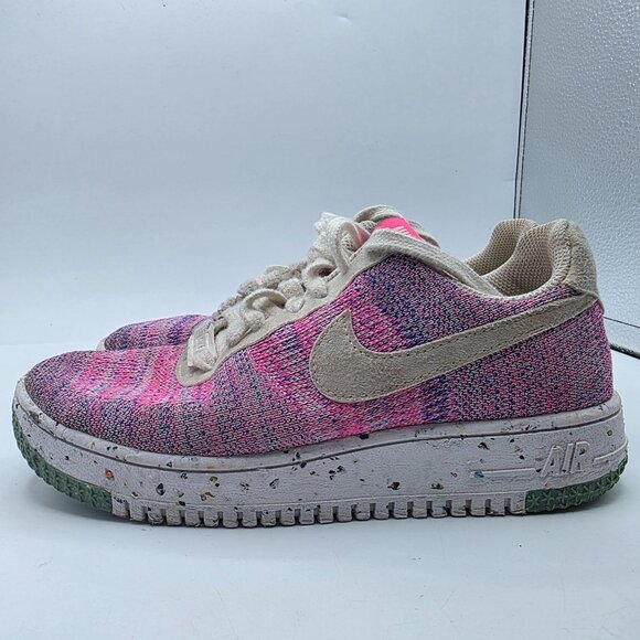 Nike Air Force 1 Crater Knit Pink Purple Fuchsia Glow Womens Size 6 Shoes - Picture 13 of 13